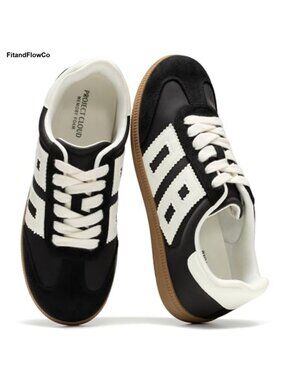 Memory Foam Sneakers Breathable Leather Lace-Up Casual Shoes